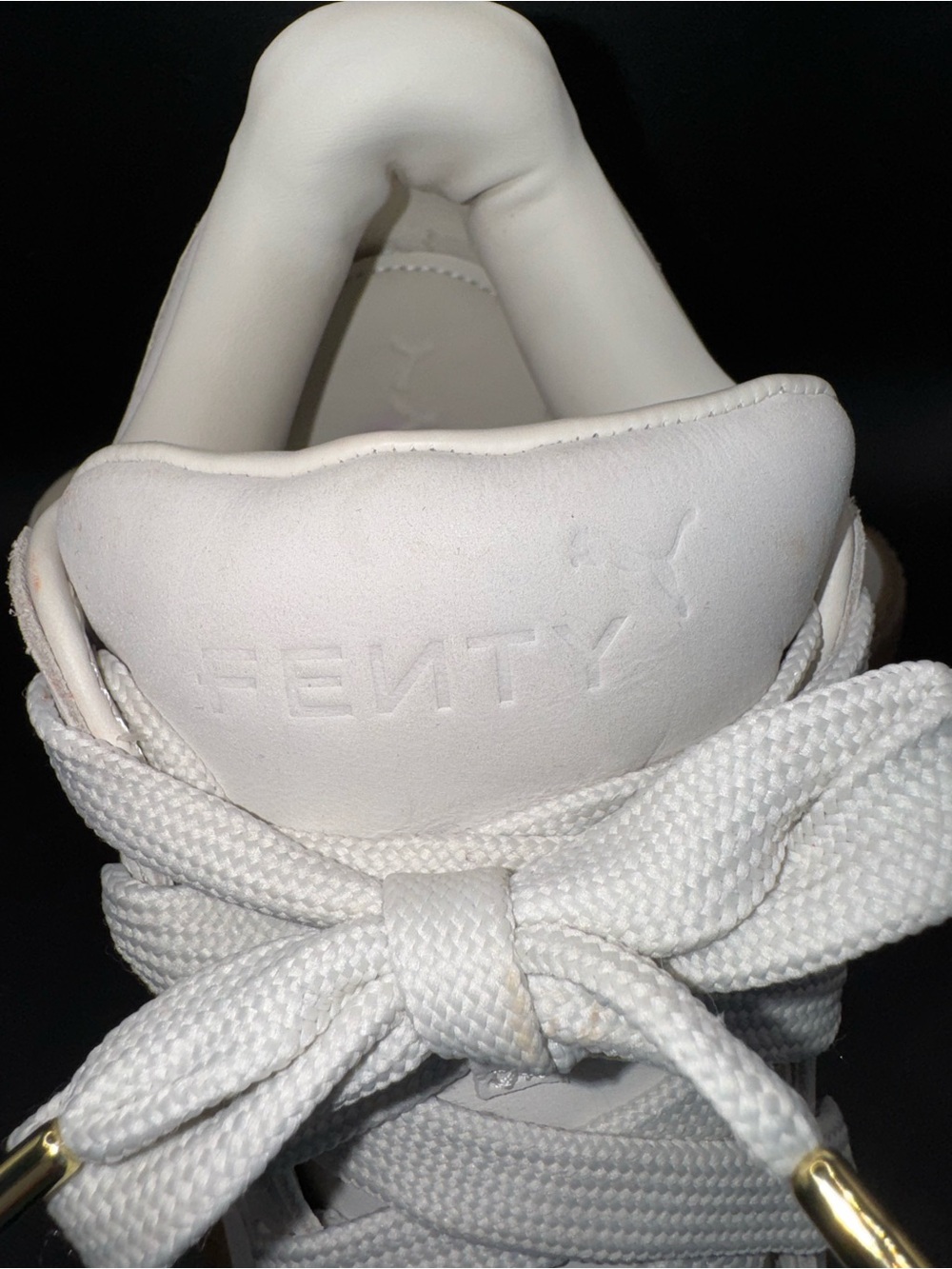 Puma Fenty Rihanna Creeper Platform Sneakers Cream White Gum Sole luxe women 6.5 - Picture 12 of 17
